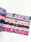 Periwinkle Pink Navy Coral Floral Modern Flowers Washi Tape Set February 2024 - W101